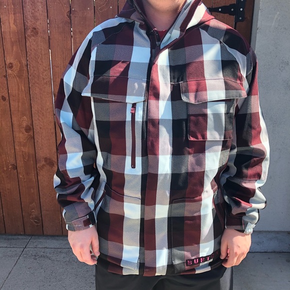Nwot Burton Plaid Snow Boarding Jacket 